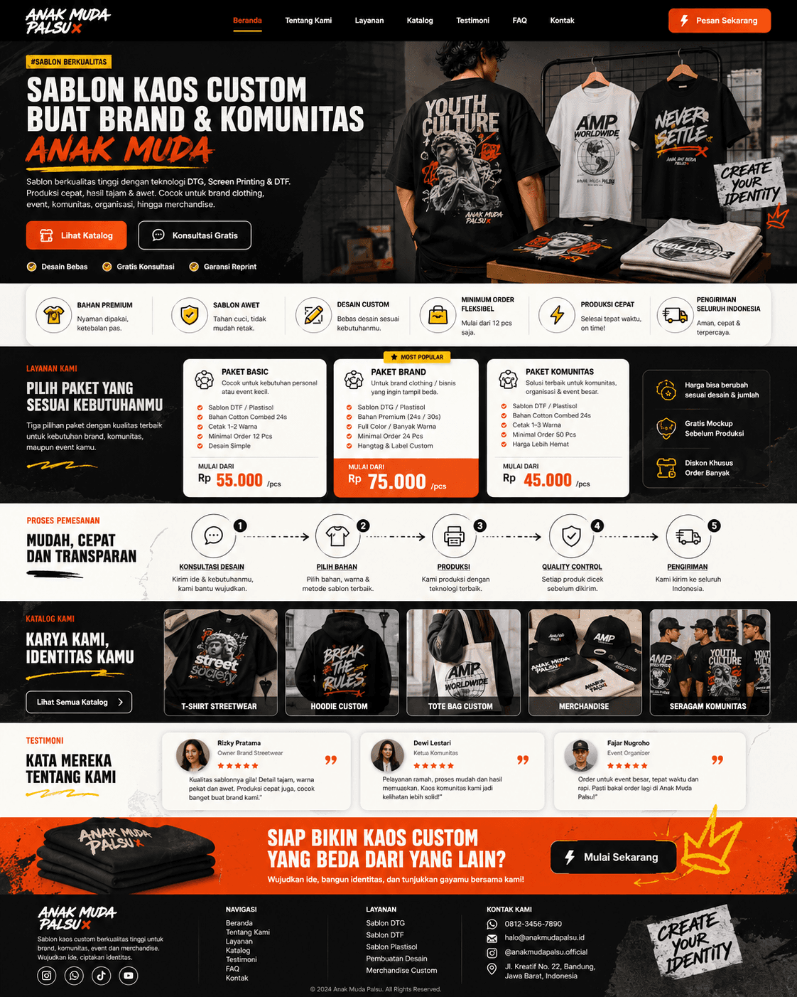 Template landing page Anak Muda Palsu